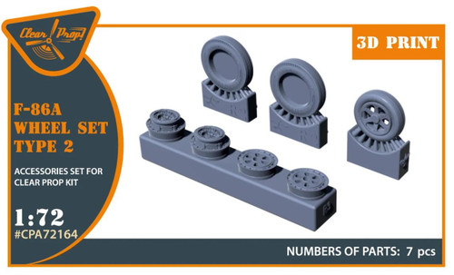 (SO) 1/72 Clear Prop F-86A wheel set type 2 (CP)