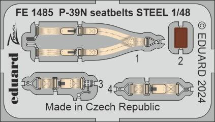 (SO) 1/48 Eduard P-39N seatbelts STEEL Zoom set for ARMA HOBBY