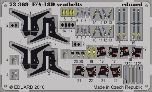 (SO) 1/72 Eduard F/A-18D seatbelts Photo etched set for ACADEMY