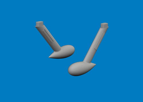 (SO) 1/24 Eduard Brassin Bf 109G balance weights PRINT For AIRFIX
