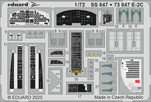 (SO) 1/72 Eduard E-2C Zoom set for HELLER kit