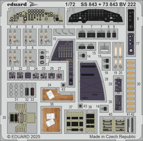 (SO) 1/72 Eduard BV 222 Zoom set for REVELL kit