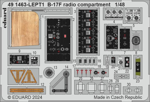 (SO) 1/48 Eduard B-17F radio compartment Photo Etch for EDUARD