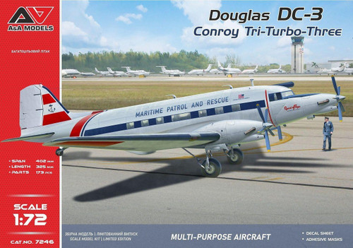 (SO) 1/72 A&A Models Conroy Tri-Turbo-3 (DC-3 Trimotor)