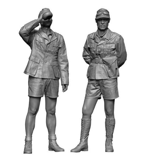 (SO) 1/48 H3 Models WWII German Dak Officer set 3D Printed Figure