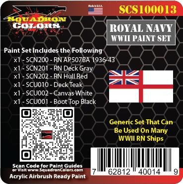 (SO) Squadron Colors Royal Navy WWII Paint Set Acrylic Airbrush Paint Set