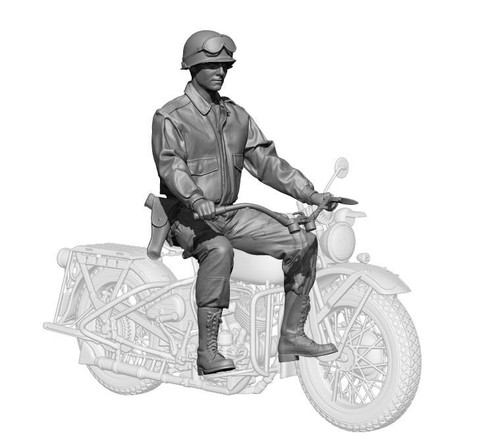 (SO) 1/16 H3 Models WWII US para American rider not Inclde Bike 3D Printed Figure