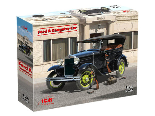 (SO) 1/24 ICM Ford Model A Gangster Car Plastic Model Kit