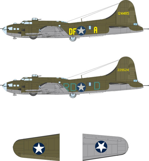 (SO) 1/48 Eduard Mask B-17F US national insignia & code letters For REVELL