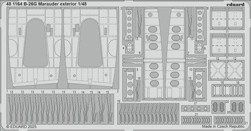 (SO) 1/48 Eduard B-26G Marauder exterior Photo etched set for ICM kit