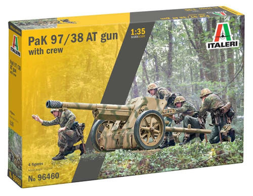 (SO) 1/35 Italeri PAK 97/38 AT GUN W/CREW Plastic Model Kit