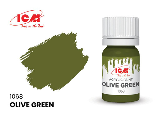(SO) ICM Acrylic Paint - Olive Green 12ml Bottle