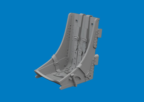 (SO) 1/48 Eduard P-40 seat w/ integral belts Type 2 PRINT Brassin for EDUARD kit