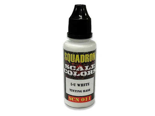 (SO) Squadron Colors 5-U White Mixing Base Acrylic Airbrush Paint (15ml Bottle)