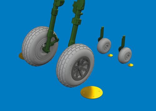 (SO) 1/48 Eduard P-40E wheels block tread Brassin for EDUARD kit