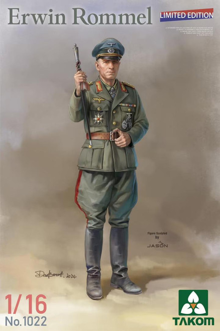 (SO) 1/16 Takom Erwin Rommel LE Plastic Model Figure Kit Plastic Model Kit