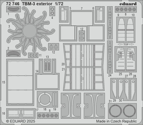 (SO) 1/72 Eduard TBM-3 exterior Photo Etch
