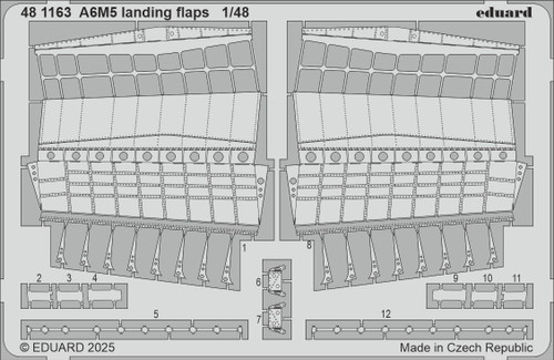 (SO) 1/48 Eduard A6M5 landing flaps Photo etched set for EDUARD kit