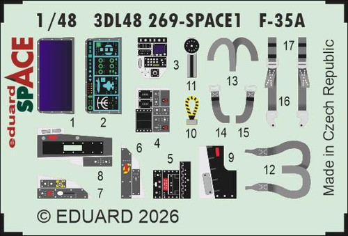 (SO) 1/48 Eduard Space Set F-35A SPACE For ITALERI