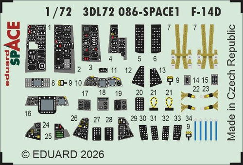 (SO) 1/72 Eduard Space Set F-14D SPACE For TAMIYA