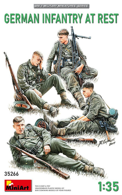 (SO) 1/35 Miniart German Infantry at Rest Plastic Model Kit