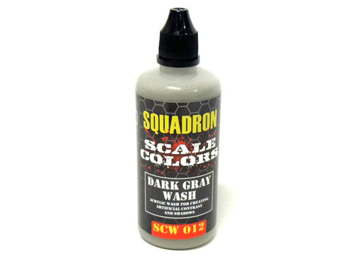 (SO) Squadron Colors Dark Gray Wash Acrylic Airbrush Paint (60ml Bottle)