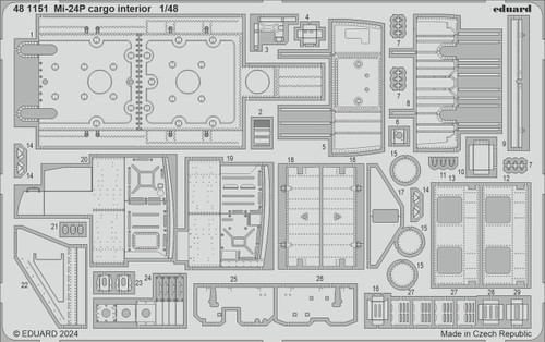 (SO) 1/48 Eduard Mi-24P cargo interior Photo Etch set for TRUMPETER
