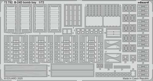 (SO) 1/72 Eduard B-24D bomb bay Photo etched set for AIRFIX