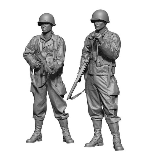 (SO) 1/48 H3 Models WWII US Ranger set 3D Printed Figure