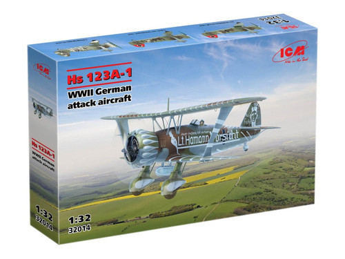 (SO) 1/32 ICM Hs 123A-1 WWII German attack aircraft Plastic Model Kit