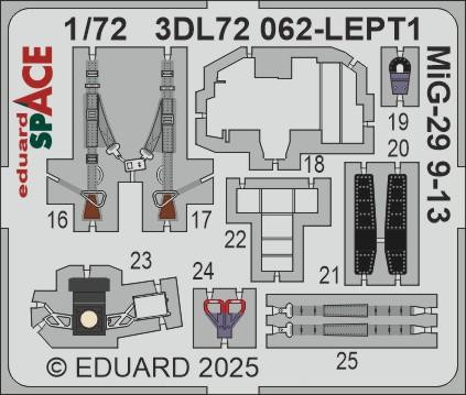 (SO) 1/72 Eduard MiG-29 9-13 SPACE SPACE for GREAT WALL HOBBY kit