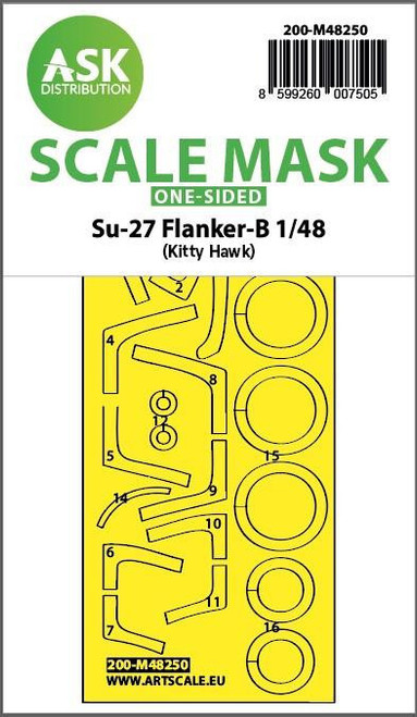 (SO) 1/48 Art Scale Su-27 Flanker-Bone-sided express fit mask for Kitty Hawk