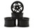 Whitz Racing Products 1/10 Whiplash 2.2" Sprint Car Dirt Oval Wheels Set (Black)