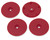 Whitz Racing Products 1/10 Whiplash Wheel Covers (Red) (4)