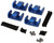 (SO) Treal Hobby Losi LMT 2.0 7075 Aluminum Dual Lower Shock Mounts Set (Blue)