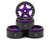 (SO) Treal Hobby Type E 1.9" Classic 5-Spoke Beadlock Wheels (Purple/Black) (4)