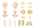 (SO) Bandai 30MS Option Parts #16 "Fairy Costume" Accessory Kit (Color B)