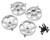 (SO) Team Associated Factory Team® Adjustable Wheel Face Plate (Silver) (4) (Inner)