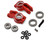 (SO) Treal Hobby Arrma 6S BLX 7075 Aluminum Rear Hub Set (Red) (2)