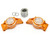 (SO) Treal Hobby 7075 Aluminum Rear Hub Set for Traxxas® X-Maxx® (Orange) (2)