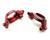 (SO) Treal Hobby 7075 Aluminum Front C-Hubs for Traxxas® X-Maxx® (Red) (2)