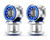 (SO) Treal Hobby 7075 Aluminum Beadlock Wheels for Traxxas® TRX-4MT™ (Silver/Blue)