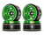 (SO) Treal Hobby Type H 1.0" Aluminum 6-Slot Beadlock Wheels (Green) (4) (28.4g)