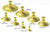 (SO) Pontos Model Buffed and Polished Solid Brass Pedestals Type 60