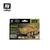 (SO) Vallejo Paint 17ml Bottle US Army Vehicles MERDC Desert Model Air AFV Paint Set (6 Colors)