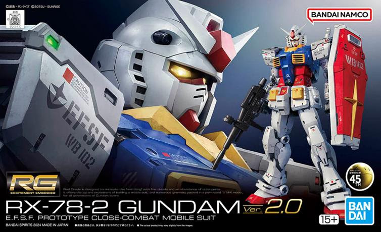 RG RX-78-2 Gundam (Ver. 2.0) #40 in the line up of Real Grade Kits