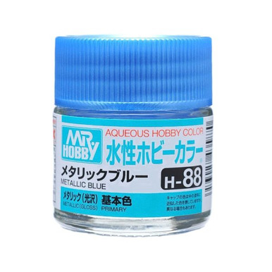 GNZH88 Mr Hobby Aqueous Color H88 Metallic Blue 10ml Bottle - MRS