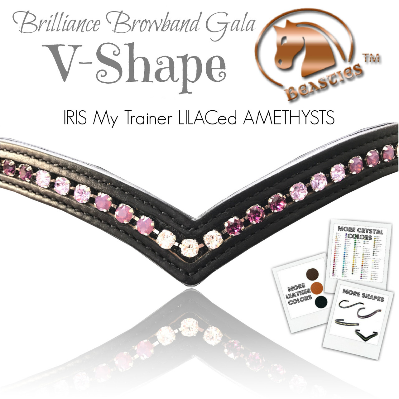 Gold Crystal Browband Wave Shaped Browband Show Browband Sizes Full Cob Pony