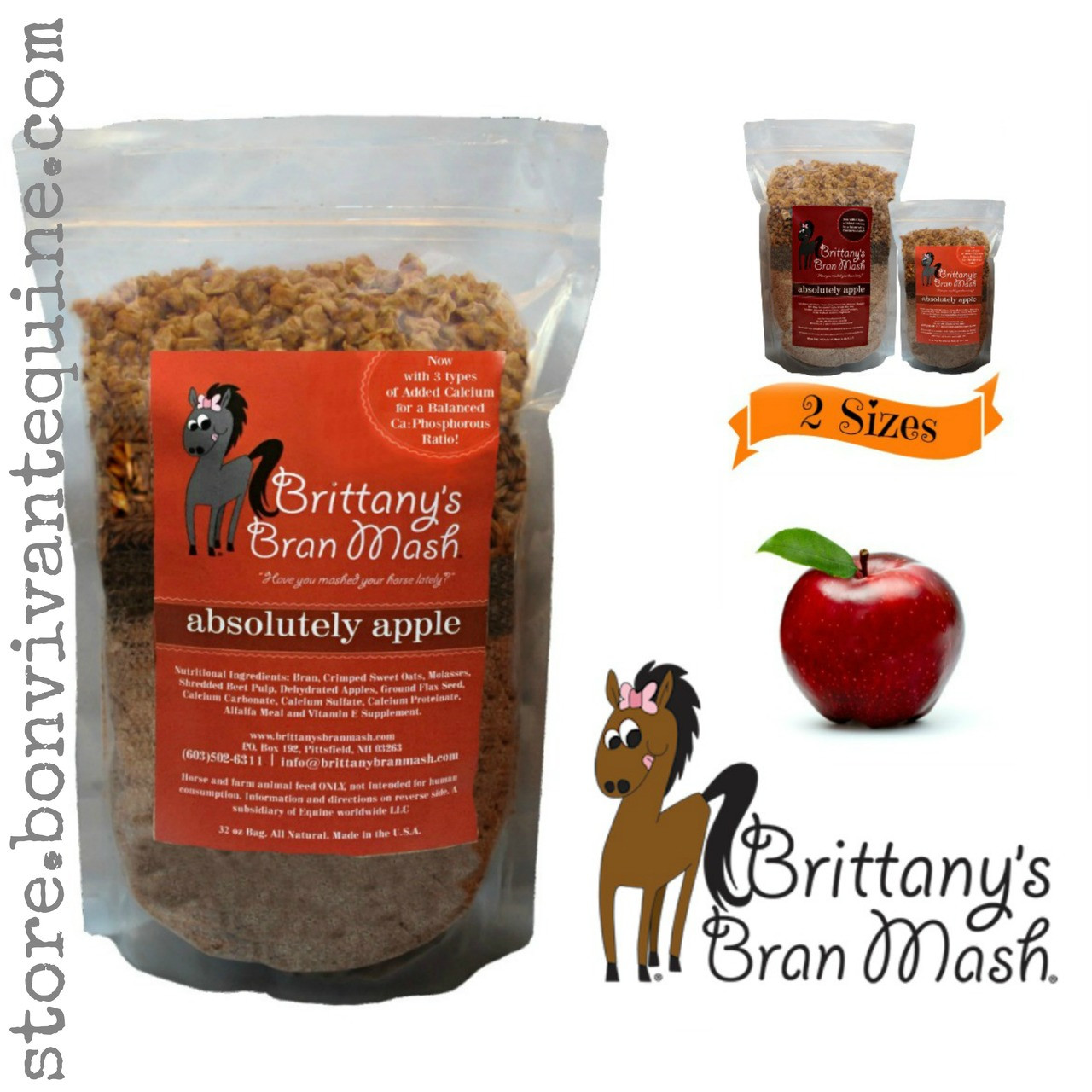 Brittany's Bran Mash for Horses in 5 Delicious Flavors Horse Treats