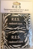 Velcro Straps, ZEBRA BLACK (Package of 2) for RES Boot Products